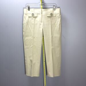 Laundry by Shelli Segal Ivory Straight Leg Capri Pants Size 8